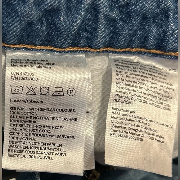 &Denim Ultra High Waist Wide Leg Coupe Jeans, Size 2 - Picture 6 of 12